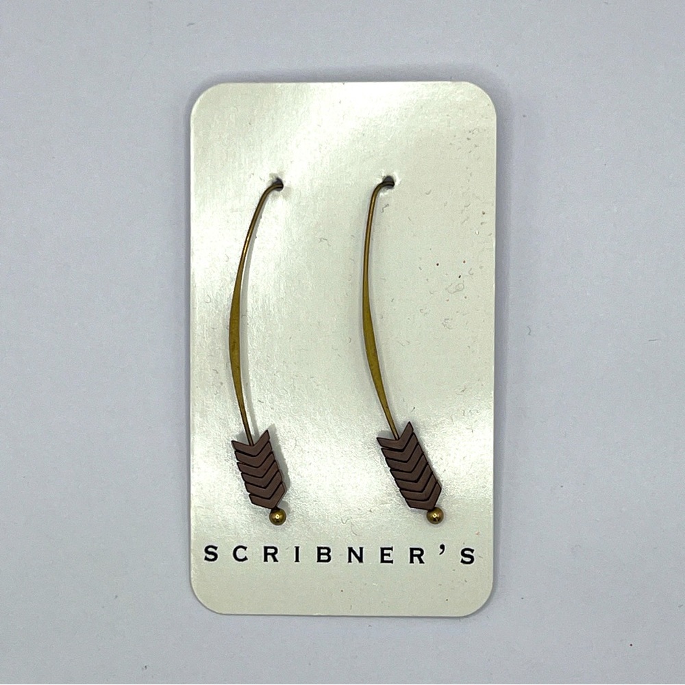 Distressed arrow earrings